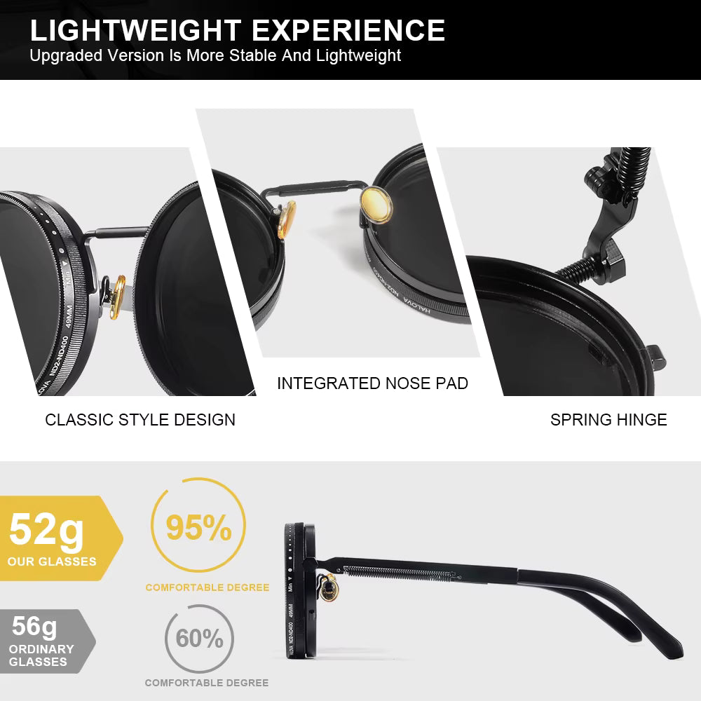 CRIXALIS Polarized Round Sunglasses